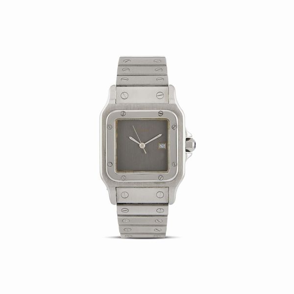 CARTIER : CARTIER SANTOS CARRE ACCIAIO GHOST DIAL MISURA GRANDE  - Asta OROLOGI - Associazione Nazionale - Case d'Asta italiane
