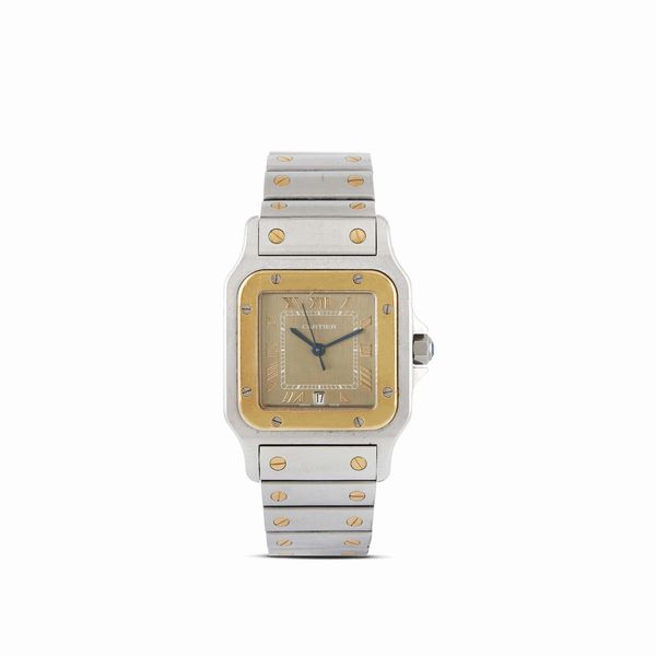 CARTIER : CARTIER SANTOS GALBEE MISURA GRANDE ACCIAIO E ORO  - Asta OROLOGI - Associazione Nazionale - Case d'Asta italiane
