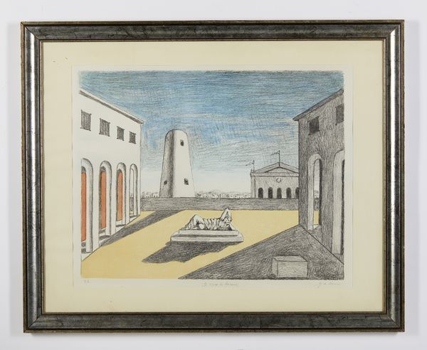 DE CHIRICO GIORGIO (1888 - 1978) : IL RIPOSO DI ARIANNA (PRIMA VERSIONE)  - Asta Asta 496 | GRAFICA MODERNA, FOTOGRAFIA E MULTIPLI D'AUTORE Online - Associazione Nazionale - Case d'Asta italiane