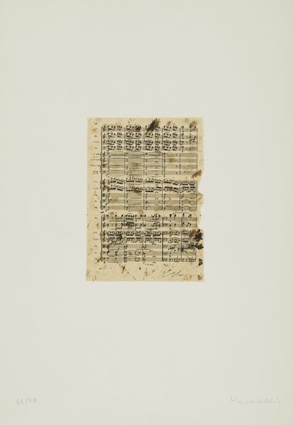 KOUNELLIS JANNIS (n. 1936) : SENZA TITOLO (ELETTRA, SPARTITO MUSICALE)  - Asta Asta 496 | GRAFICA MODERNA, FOTOGRAFIA E MULTIPLI D'AUTORE Online - Associazione Nazionale - Case d'Asta italiane