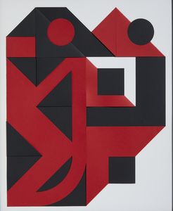 CASTELLANI ENRICO (1930 - 2017) - ROSSO E NERO, 1999