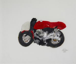 CESAR (1921 - 1998) - COMPRESSION DE MOTO