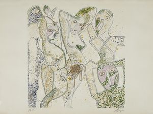 BAJ ENRICO (1924 - 2003) - LES DEMOISELLES D'AVIGNON