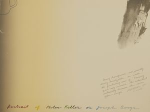 ARAKAWA SHUSAKU (1936 - 2010) - PORTRAIT OF HELEN KELLER OR JOSEPH BEUYS