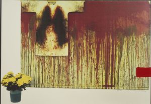 NITSCH HERMANN (1938 - 2022) - SENZA TITOLO (UBERMALTE BILD), 1991