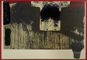 NITSCH HERMANN (1938 - 2022) - SENZA TITOLO (UBERMALTE BILD), 1991