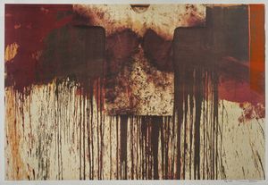 NITSCH HERMANN (1938 - 2022) - SENZA TITOLO (UBERMALTE BILD), 1991