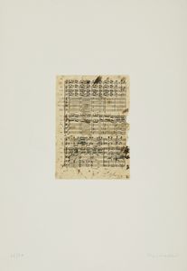 KOUNELLIS JANNIS (n. 1936) - SENZA TITOLO (ELETTRA, SPARTITO MUSICALE)