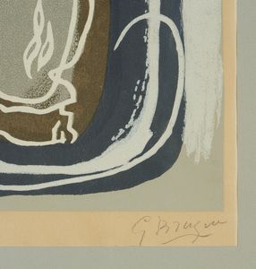 BRAQUE GEORGES (1882 - 1963) : DA SI JE MOURAIS LA' BAS SERIES: BOUQUET. FLEURS BLANCHES  - Asta Asta 496 | GRAFICA MODERNA, FOTOGRAFIA E MULTIPLI D'AUTORE Online - Associazione Nazionale - Case d'Asta italiane