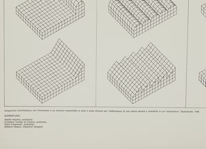 SUPERSTUDIO : ISTOGRAMMI D'ARCHITETTURA  - Asta Asta 496 | GRAFICA MODERNA, FOTOGRAFIA E MULTIPLI D'AUTORE Online - Associazione Nazionale - Case d'Asta italiane