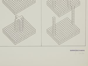 SUPERSTUDIO : ISTOGRAMMI D'ARCHITETTURA  - Asta Asta 496 | GRAFICA MODERNA, FOTOGRAFIA E MULTIPLI D'AUTORE Online - Associazione Nazionale - Case d'Asta italiane