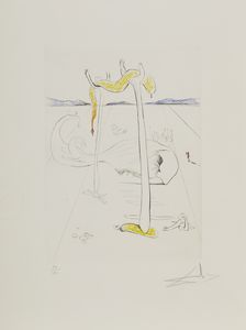 DALI' SALVADOR (1904 - 1989) - SENZA TITOLO (DALLA CARTELLA I SURREALISTI)