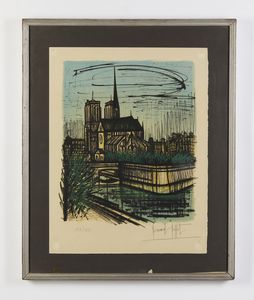 BUFFET BERNARD (1928 - 1999) : NOTRE DAME DE PARIS  - Asta Asta 496 | GRAFICA MODERNA, FOTOGRAFIA E MULTIPLI D'AUTORE Online - Associazione Nazionale - Case d'Asta italiane