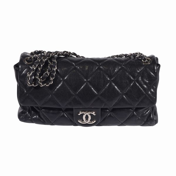 CHANEL : CHANEL, Medium Glazed Caviar Nature Flap  - Asta GIOIELLI , ARGENTI E LUXURY BAG - Associazione Nazionale - Case d'Asta italiane