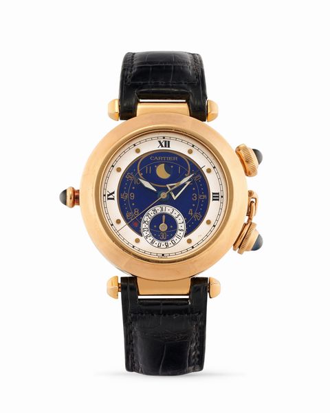 CARTIER : Pasha svegliarino e fasi lunari 30011  - Asta Orologi - Associazione Nazionale - Case d'Asta italiane