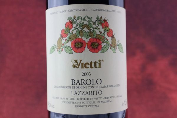 Barolo Lazzarito Vietti 2003  - Asta Smartwine 2.0 | Christmas Edition - Associazione Nazionale - Case d'Asta italiane