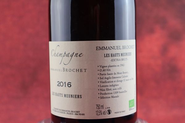 Les Hauts Meuniers Emmanuel Brochet 2016  - Asta Smartwine 2.0 | Christmas Edition - Associazione Nazionale - Case d'Asta italiane