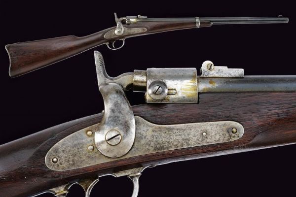 Joslyn Model 1864 Carbine con marchi d'ordinanza  - Asta Rare Armi Antiche e Militaria da Tutto il Mondo - Associazione Nazionale - Case d'Asta italiane