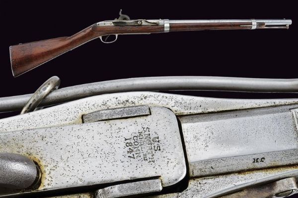 Model 1843 Hall-North Breech-Loading Percussion Carbine  - Asta Rare Armi Antiche e Militaria da Tutto il Mondo - Associazione Nazionale - Case d'Asta italiane