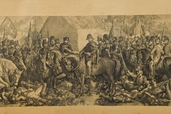 Bella stampa di The Meeting of Wellington and Blcher at Waterloo  - Asta Rare Armi Antiche e Militaria da Tutto il Mondo - Associazione Nazionale - Case d'Asta italiane