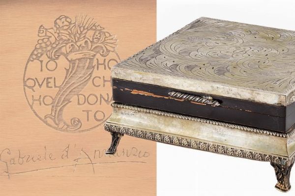 Scatola da scrivania con fornimenti in argento  - Asta Rare Armi Antiche e Militaria da Tutto il Mondo - Associazione Nazionale - Case d'Asta italiane