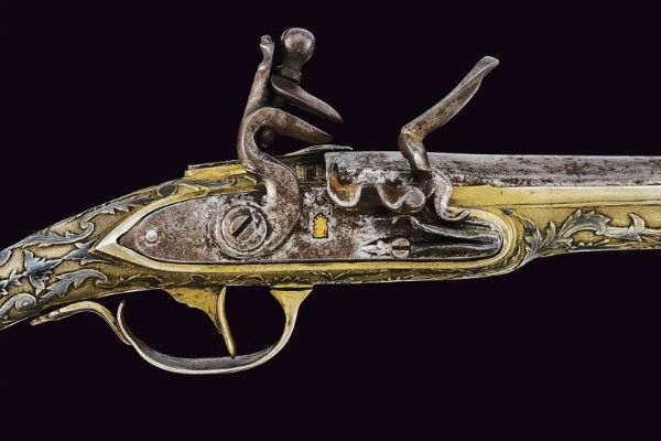 Paio di pistole a pietra focaia con fonde  - Asta Rare Armi Antiche e Militaria da Tutto il Mondo - Associazione Nazionale - Case d'Asta italiane