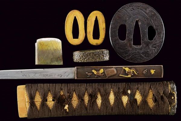 Bel wakizashi, mei: Hoki no Kami Fujiwara Nobu Taka  - Asta Rare Armi Antiche e Militaria da Tutto il Mondo - Associazione Nazionale - Case d'Asta italiane