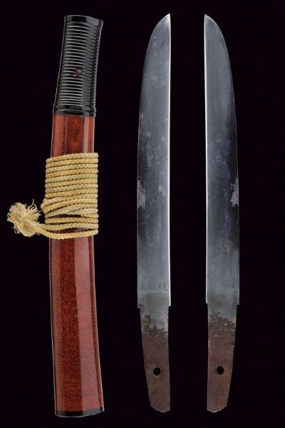 Tanto in montatura aikuchi Isokusa-nuri  - Asta Rare Armi Antiche e Militaria da Tutto il Mondo - Associazione Nazionale - Case d'Asta italiane