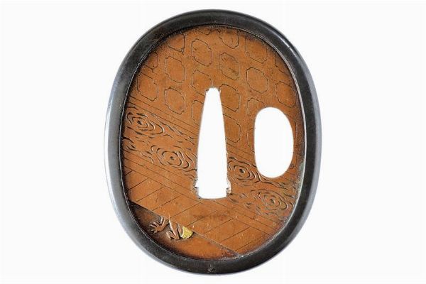 Tsuba per tanto attribuita a Tsuchiya Masachika  - Asta Rare Armi Antiche e Militaria da Tutto il Mondo - Associazione Nazionale - Case d'Asta italiane