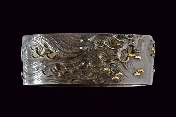 Eleganti fuchi e kashira, mei: Mitomo Tamagawa  - Asta Rare Armi Antiche e Militaria da Tutto il Mondo - Associazione Nazionale - Case d'Asta italiane