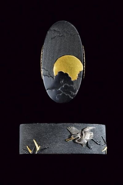 Fuchi e kashira, mei: Masanori Ishiguro  - Asta Rare Armi Antiche e Militaria da Tutto il Mondo - Associazione Nazionale - Case d'Asta italiane