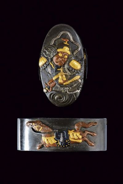 Fuchi e kashira  - Asta Rare Armi Antiche e Militaria da Tutto il Mondo - Associazione Nazionale - Case d'Asta italiane