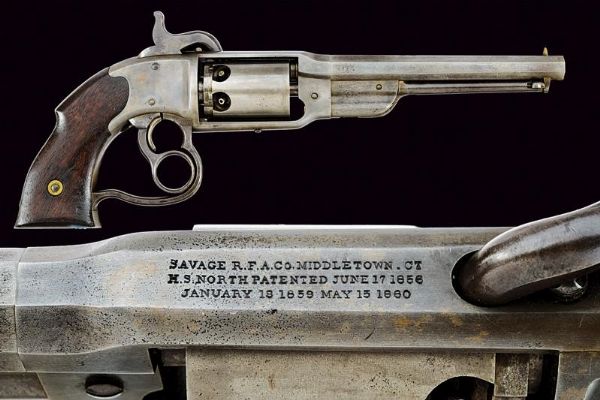 Savage Revolving Fire-Arms Co. Navy Revolver  - Asta Rare Armi Antiche e Militaria da Tutto il Mondo - Associazione Nazionale - Case d'Asta italiane