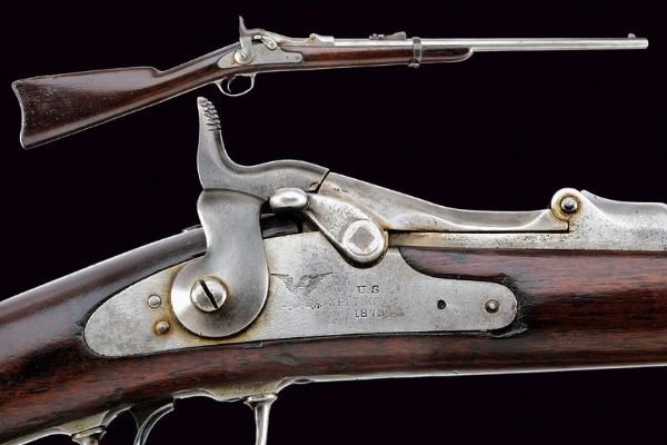 Raro e interessante Model 1873 Trapdoor Carbine Custer Range  - Asta Rare Armi Antiche e Militaria da Tutto il Mondo - Associazione Nazionale - Case d'Asta italiane