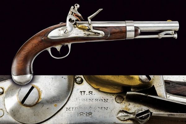 Pistola a pietra focaia d'ordinanza Mod. 1836 di R. Johnson  - Asta Rare Armi Antiche e Militaria da Tutto il Mondo - Associazione Nazionale - Case d'Asta italiane