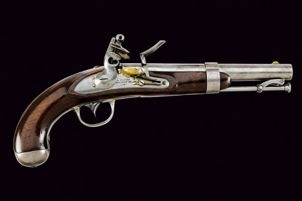 Interessante pistola a pietra focaia d'ordinanza Mod. 1836 di A. Waters  - Asta Rare Armi Antiche e Militaria da Tutto il Mondo - Associazione Nazionale - Case d'Asta italiane