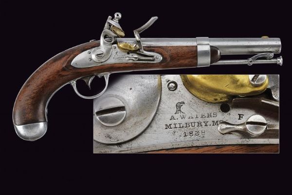 Pistola a pietra focaia d'ordinanza Mod. 1836 di A. Waters  - Asta Rare Armi Antiche e Militaria da Tutto il Mondo - Associazione Nazionale - Case d'Asta italiane