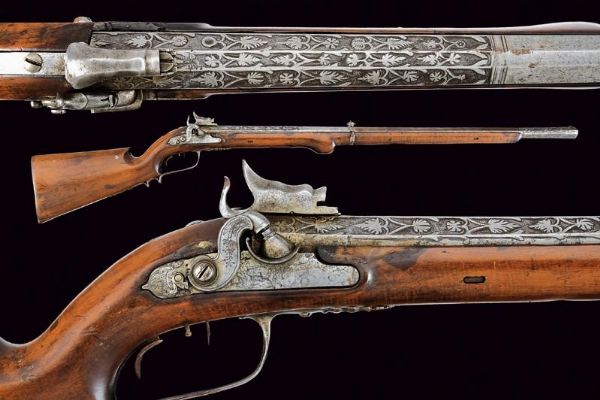 Fucile da tiro composito e ridotto a luminello  - Asta Rare Armi Antiche e Militaria da Tutto il Mondo - Associazione Nazionale - Case d'Asta italiane