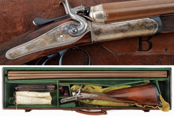 Doppietta Holland & Holland a cani esterni  - Asta Rare Armi Antiche e Militaria da Tutto il Mondo - Associazione Nazionale - Case d'Asta italiane