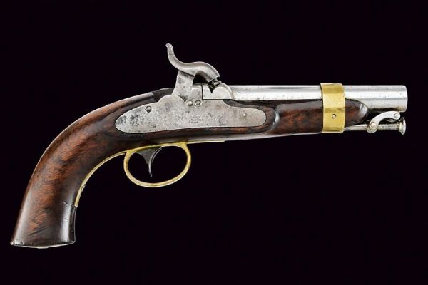 Pistola a luminello Mod. 1842 da marina  - Asta Rare Armi Antiche e Militaria da Tutto il Mondo - Associazione Nazionale - Case d'Asta italiane