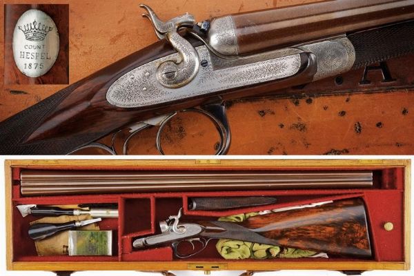 Elegante doppietta J. Purdey a cani esterni, parte di una coppia  - Asta Rare Armi Antiche e Militaria da Tutto il Mondo - Associazione Nazionale - Case d'Asta italiane