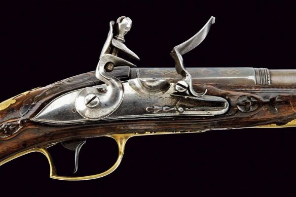 Pistola a pietra focaia  - Asta Rare Armi Antiche e Militaria da Tutto il Mondo - Associazione Nazionale - Case d'Asta italiane