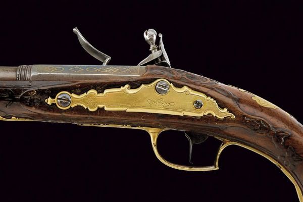 Pistola a pietra focaia  - Asta Rare Armi Antiche e Militaria da Tutto il Mondo - Associazione Nazionale - Case d'Asta italiane