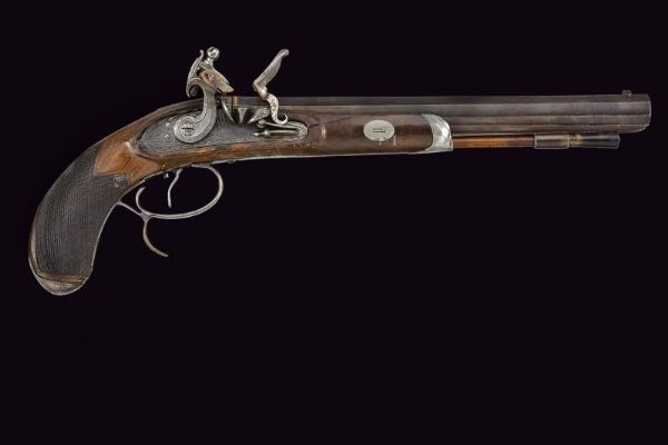 Pistola a pietra focaia da tiro di Silk  - Asta Rare Armi Antiche e Militaria da Tutto il Mondo - Associazione Nazionale - Case d'Asta italiane