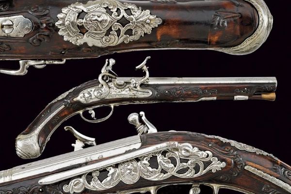 Bellissima pistola alla fiorentina di Cassiano Zanotti  - Asta Rare Armi Antiche e Militaria da Tutto il Mondo - Associazione Nazionale - Case d'Asta italiane