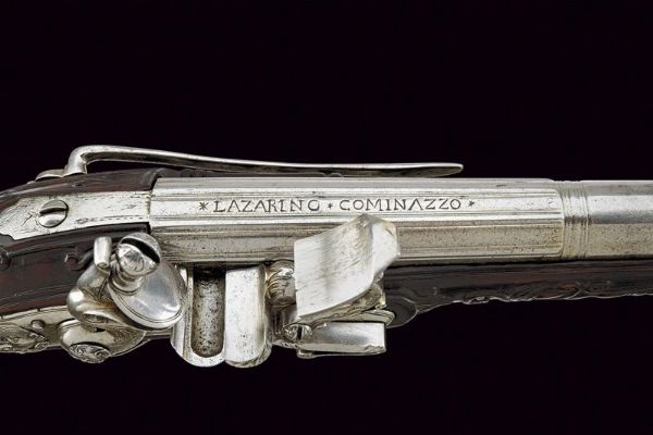 Bellissima pistola alla fiorentina di Cassiano Zanotti  - Asta Rare Armi Antiche e Militaria da Tutto il Mondo - Associazione Nazionale - Case d'Asta italiane