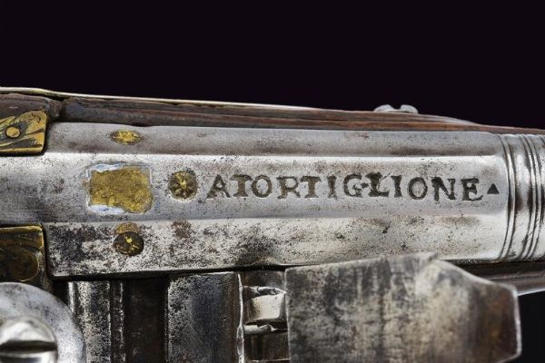 Pistola da viaggio alla fiorentina firmata Pietro Tommasi  - Asta Rare Armi Antiche e Militaria da Tutto il Mondo - Associazione Nazionale - Case d'Asta italiane