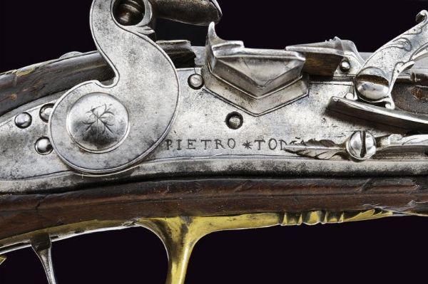 Pistola da viaggio alla fiorentina firmata Pietro Tommasi  - Asta Rare Armi Antiche e Militaria da Tutto il Mondo - Associazione Nazionale - Case d'Asta italiane