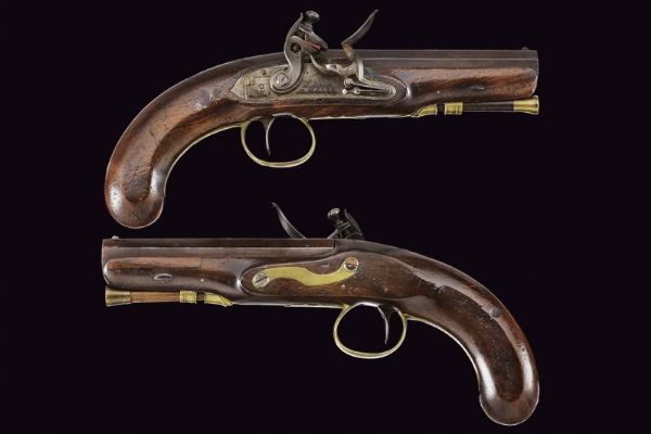 Paio di pistole a pietra focaia di Parker  - Asta Rare Armi Antiche e Militaria da Tutto il Mondo - Associazione Nazionale - Case d'Asta italiane