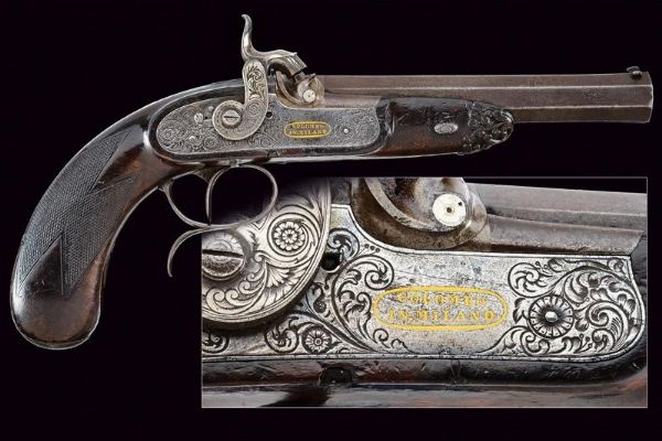 Pistola a luminello di Colombo  - Asta Rare Armi Antiche e Militaria da Tutto il Mondo - Associazione Nazionale - Case d'Asta italiane